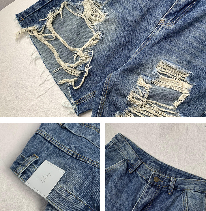 Ruffian Women's Casual Retro Ripped Jeans