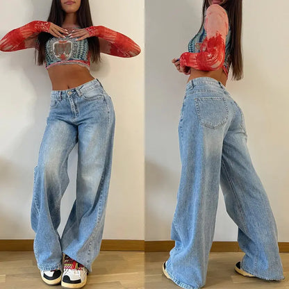 High-Waisted Wide-Leg Jeans – Women