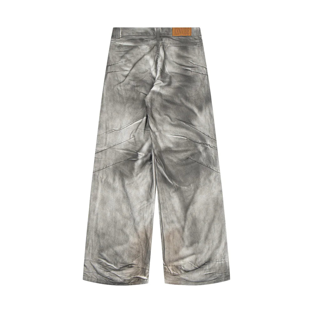 Wide-Leg Mopping Jeans