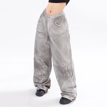 Wide-Leg Mopping Jeans