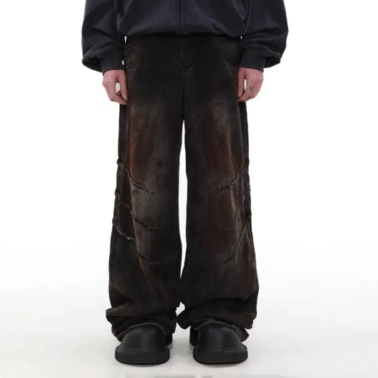 Dirty Waste Baggy Straight Jeans for Men
