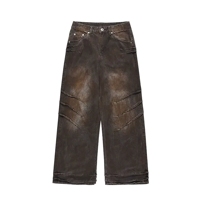 Dirty Waste Baggy Straight Jeans for Men