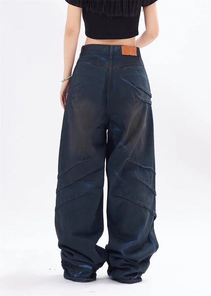 Wide-Leg Mopping Jeans