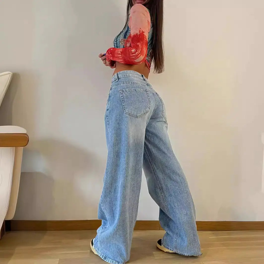 High-Waisted Wide-Leg Jeans – Women