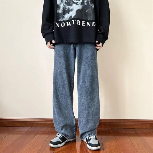 Men's Distressed Straight Leg Jeans