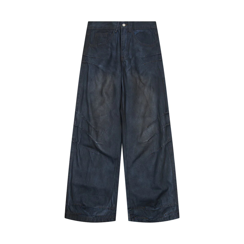 Wide-Leg Mopping Jeans