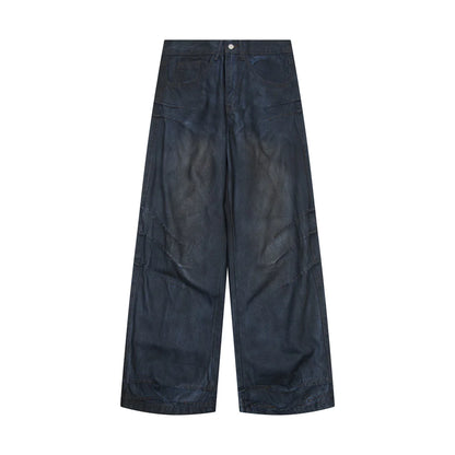 Wide-Leg Mopping Jeans