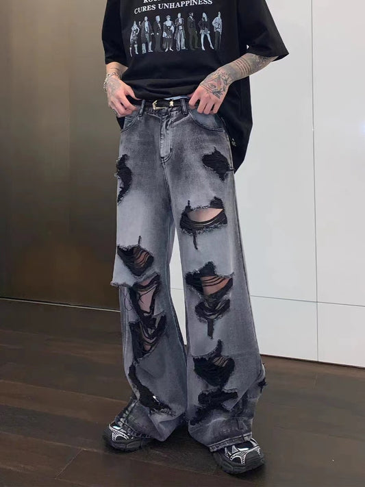 American Ripped Design Jeans for Men - High Street Retro