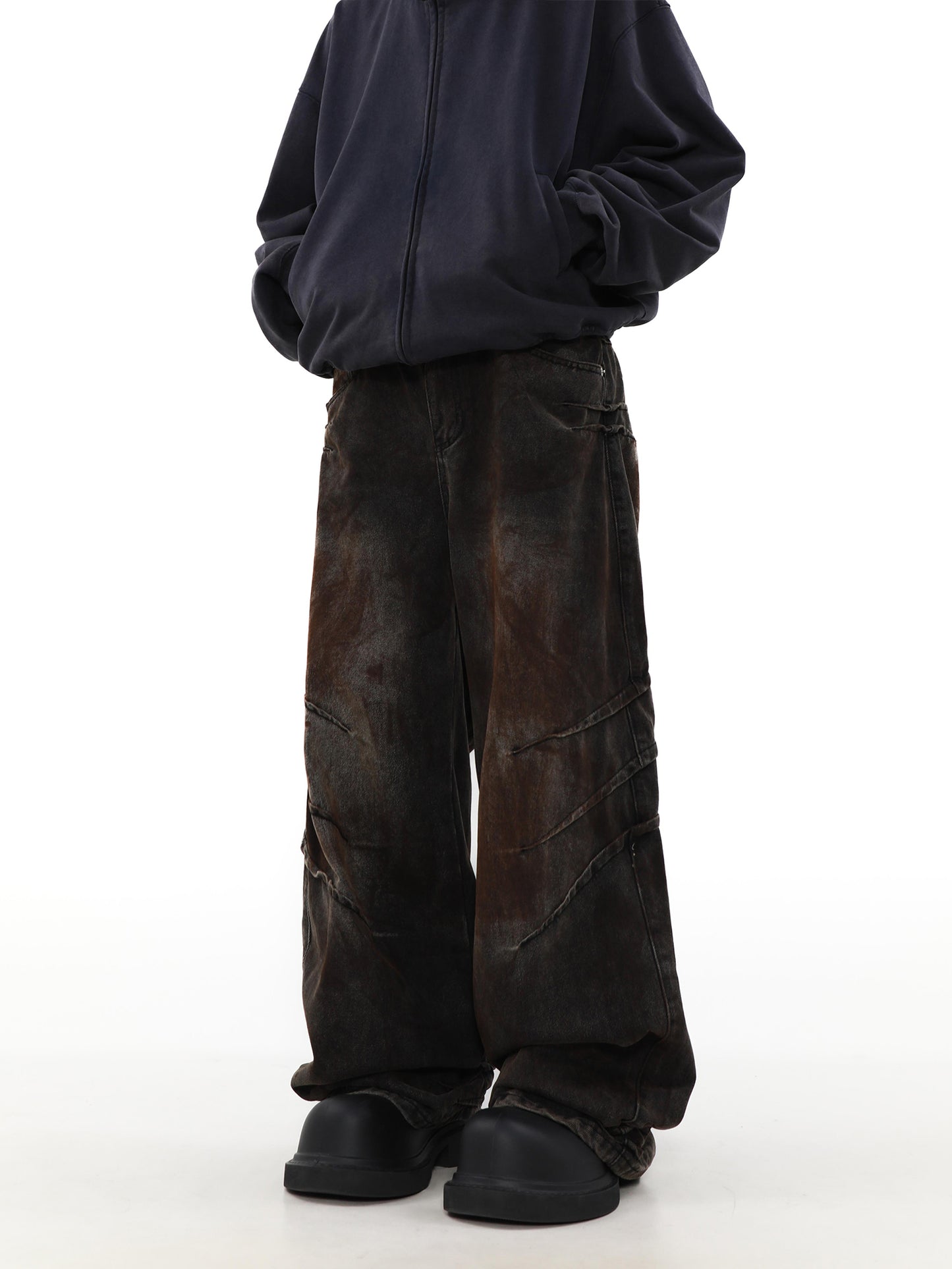 Dirty Waste Baggy Straight Jeans for Men