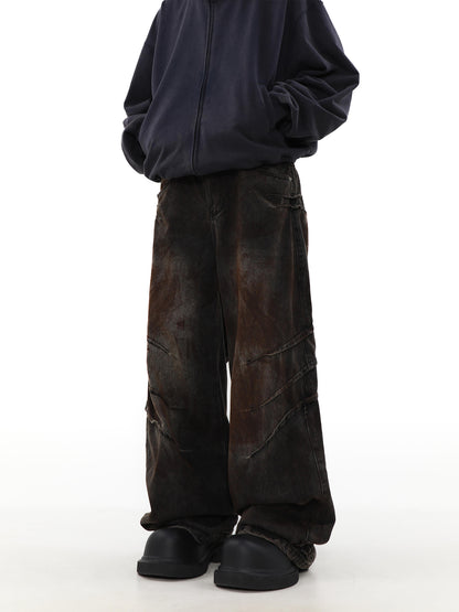 Dirty Waste Baggy Straight Jeans for Men
