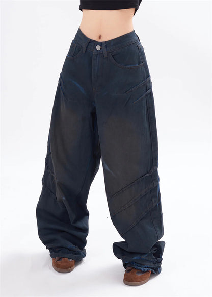 Wide-Leg Mopping Jeans